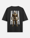 Alpha Robot Oversized Graphic T-Shirt | Futuristic Warrior Streetwear Tee | BEAST MENTALITY