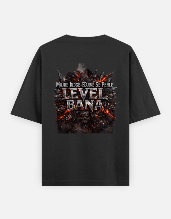 Beast Mentality Oversized Tee Heavyweight Black 240 GSM drop shoulder India