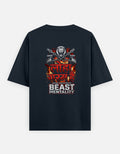 Beast Mentality Oversized Tee Bold White Graphic 240 GSM drop shoulder streetwear India