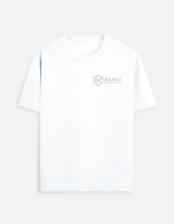 Beast Mentality Standard Crew Tee Clean White Classic Supima cotton regular fit India