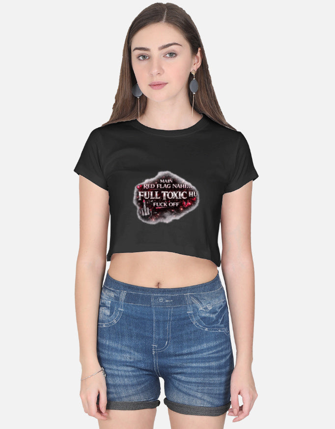 Beast Mentality Womens Crop Top Street Edge Black 180 GSM bold streetwear India