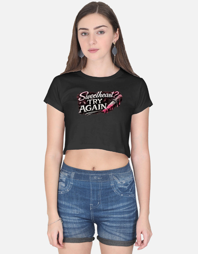 Beast Mentality Womens Crop Top Power Black Multi Design bold streetwear India