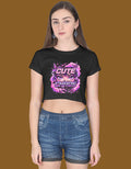 Beast Mentality Womens Crop Top Bold Black premium cotton crop tee streetwear India