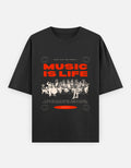 Beast Mentality Oversized Tee Dark Black Statement heavyweight streetwear India